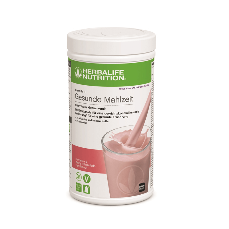 HERBALIFE - Formula 1 ohne Soja, Laktose und Gluten Himbeere & weisse schokolade